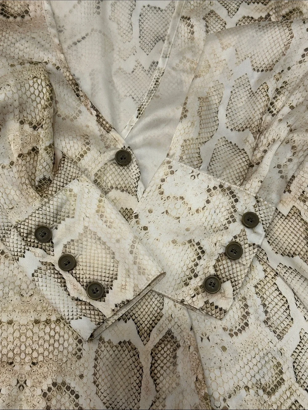 Smythe Single Button Blouse, Python Print, sz Small - Picture 5 of 5